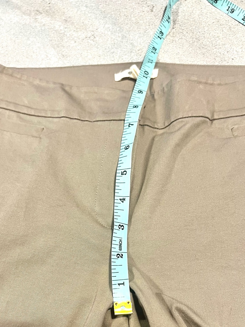 Eileen Fisher Organic Cotton Tapered Chino Pants  Mid-Rise Flat Front Size 4 - Picture 8 of 10